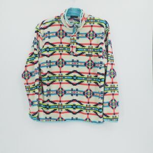 Southern Marsh Sweater XXL Cream Harbuck Aztec Pullover Fleece 1/4 Zip‎